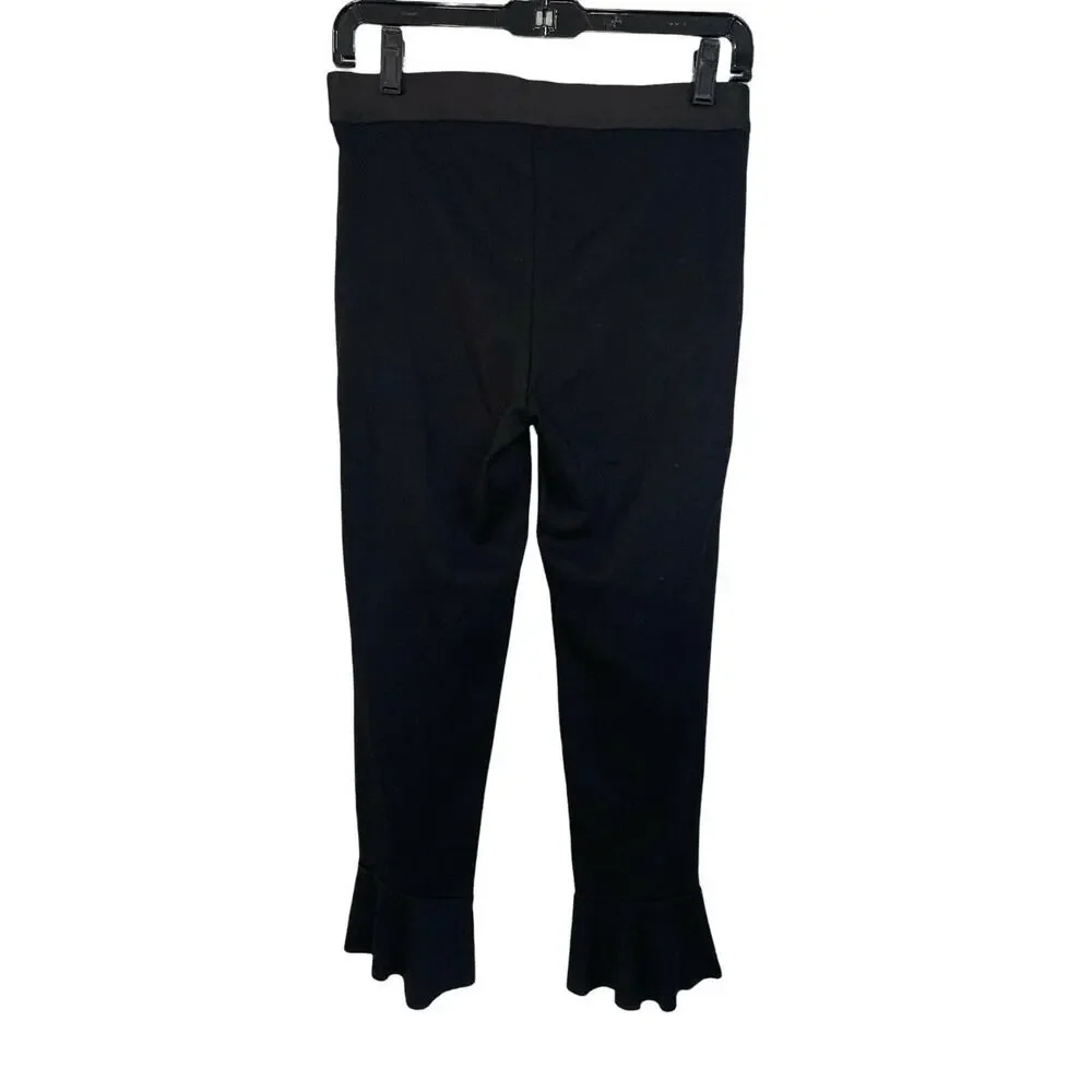Bailey 44 Passion‎ Ruffle-Hem Cropped Pants Black Size Small